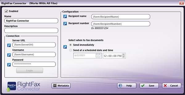 RightFax Connector