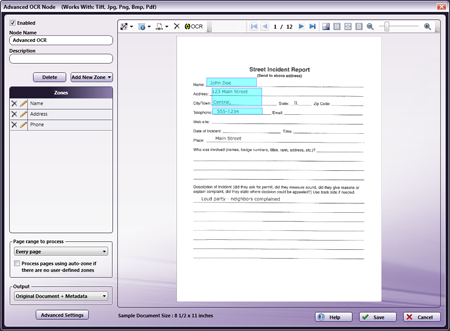 Advanced OCR node